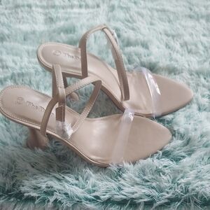 The Drop Women's Beige Strappy Heels